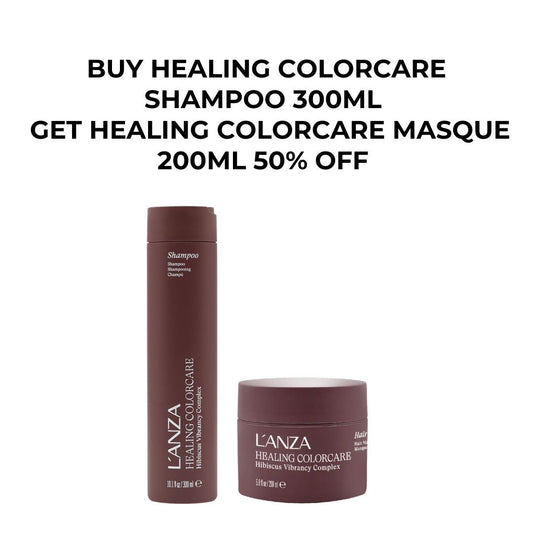 Buy a Healing Colorcare Shampoo 300ml and get a Healing Colorcare Masque 200ml 50% off