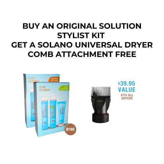 Buy an Original Solution Stylist Kit and get a Salono Universal Dryer Comb Attachment free
