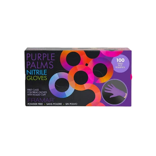 Purple Palms Nitrile Gloves Large