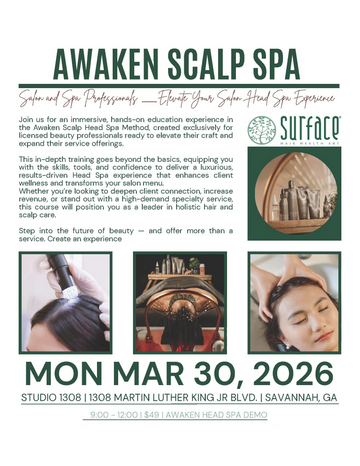 Surface Awaken Scalp Spa Demo | Savannah, GA