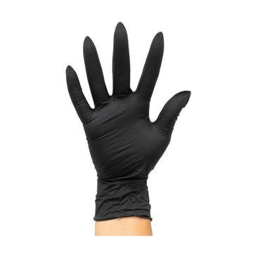 100 Count Midnight Black Nitrile Gloves (S)