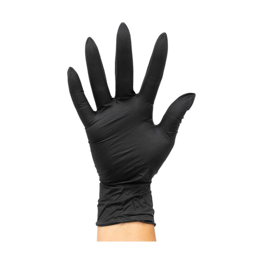 100 Count Midnight Black Nitrile Gloves (S)