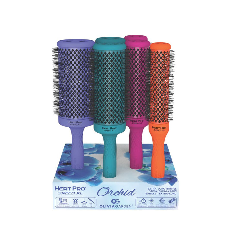 ORCHID Heat Pro Speed XL Limited Edition 12PC Brush Display
