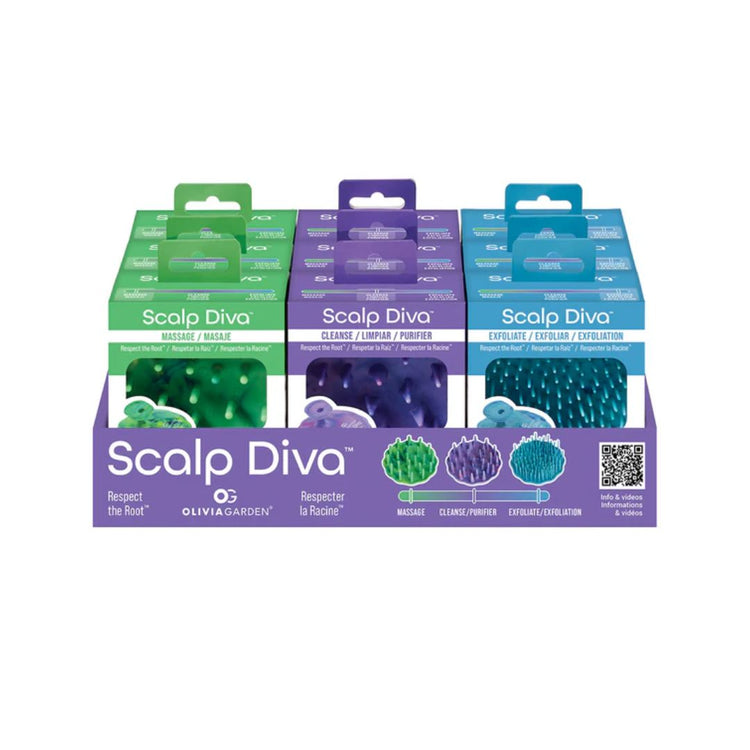 Scalp Diva Scalp Massage Brush 9 PC Display