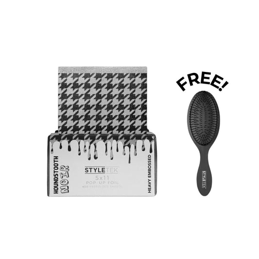 Buy 1 Houndstooth Noir Foil. Get a Detangling Brush